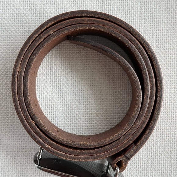 Dolce & Gabbana Brown Leather Belt with Silver Buckle - Picture 9 of 9